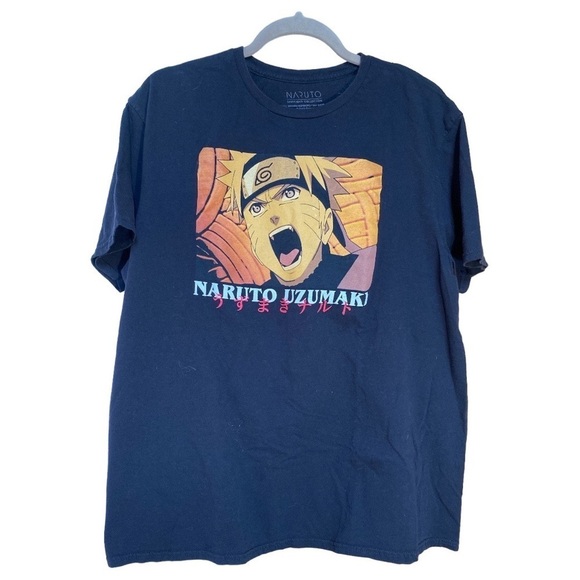 Naruto Uzumaki Mens Shippuden Collection T-Shirt Anime Retro Black XL - Picture 3 of 7